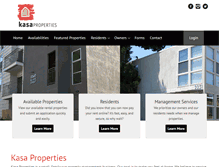 Tablet Screenshot of kasaproperties.com